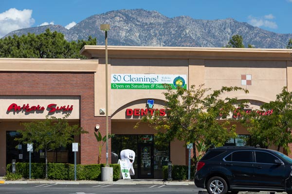 Exterior of dentist office building at Higher Ground Dentistry in Upland, CA 