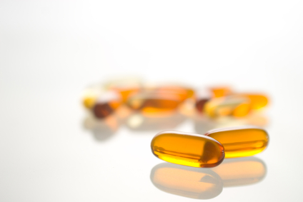 Brown gel capsules for antibiotic use in dentistry